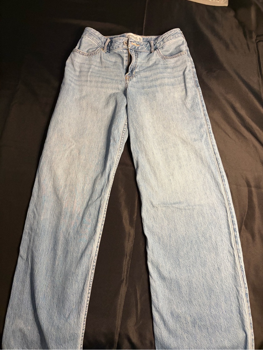 Abercrombie Kids High Rise Ulta Wide Leg Jeans Light Wash 15/16